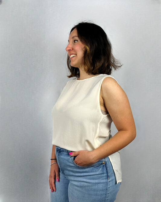 Canotta in pura seta I Blues