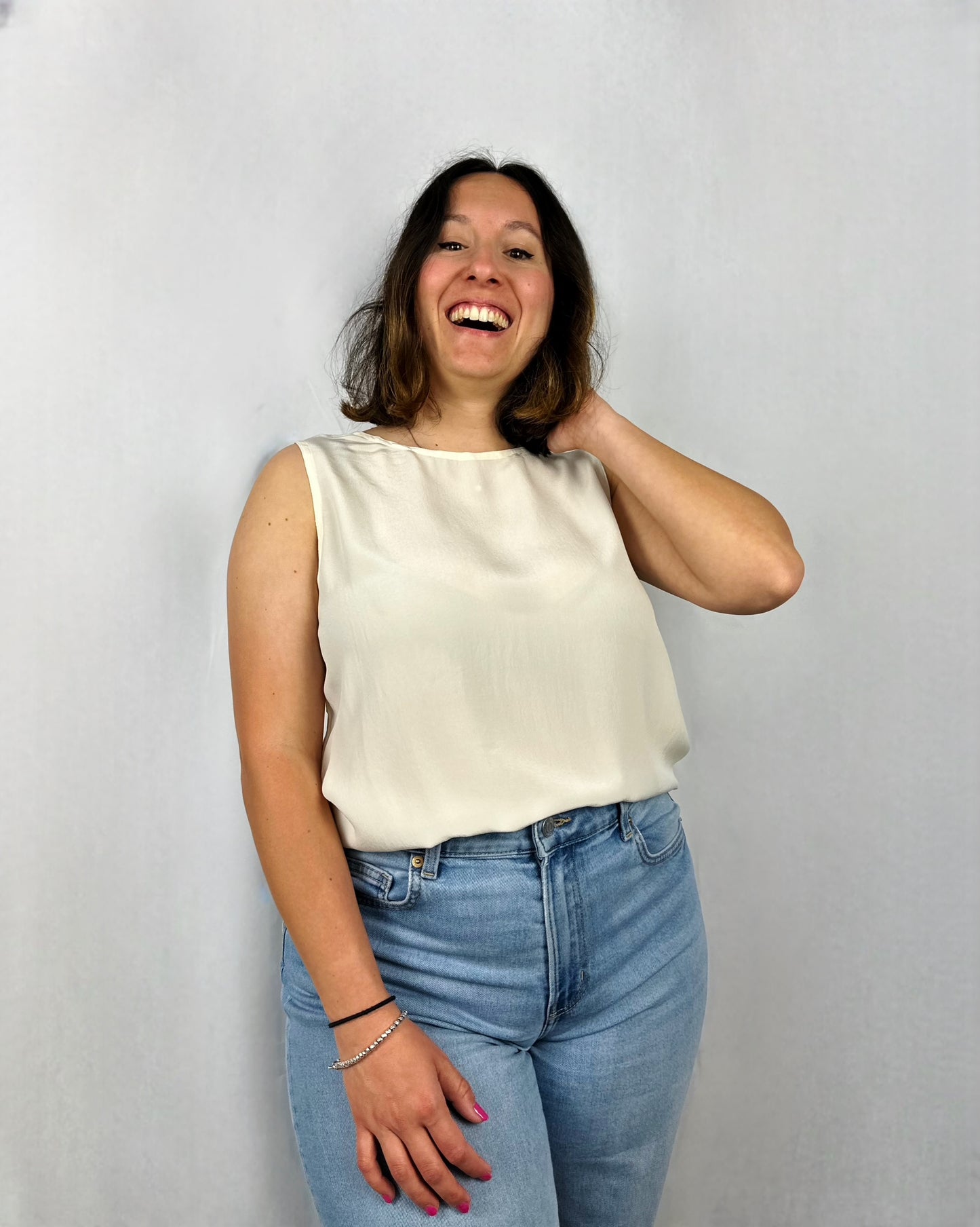 Canotta in pura seta I Blues