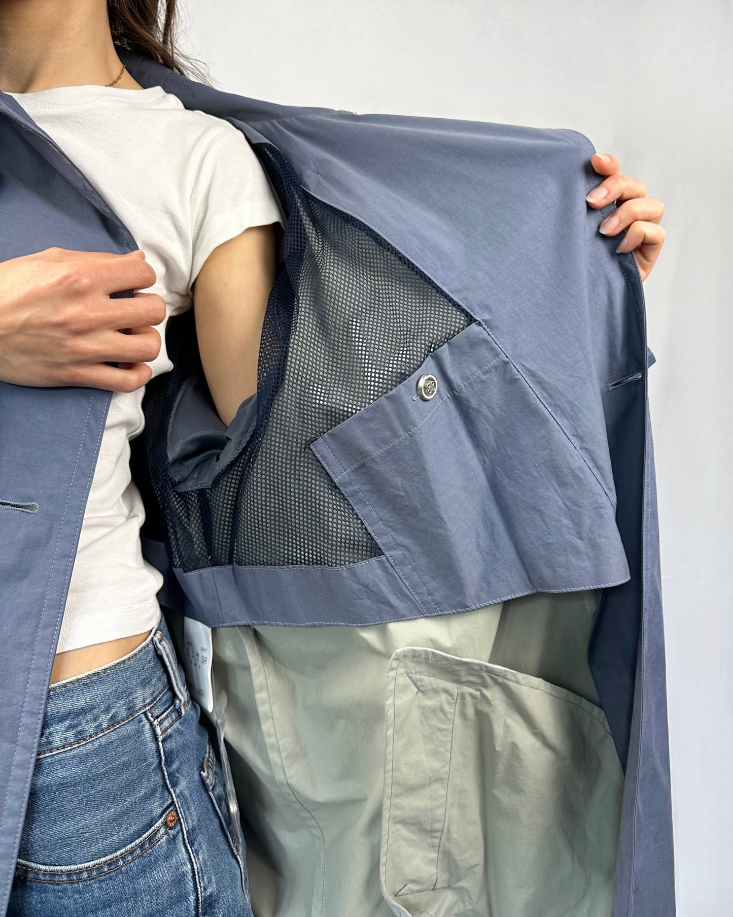 Trench dusty blue Gil Bret