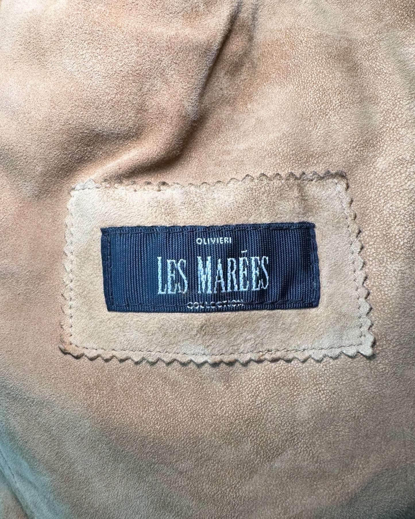 Giacca in suede caramello