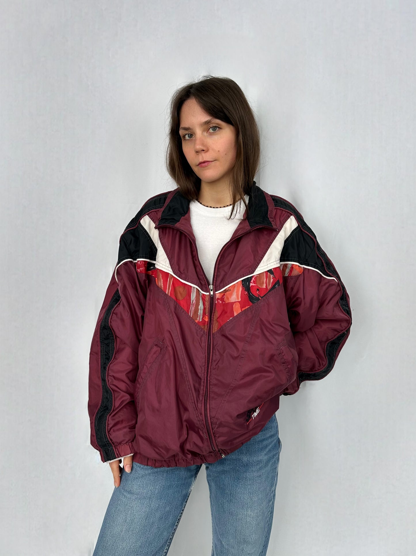 Giacca a vento Sport Time borgogna