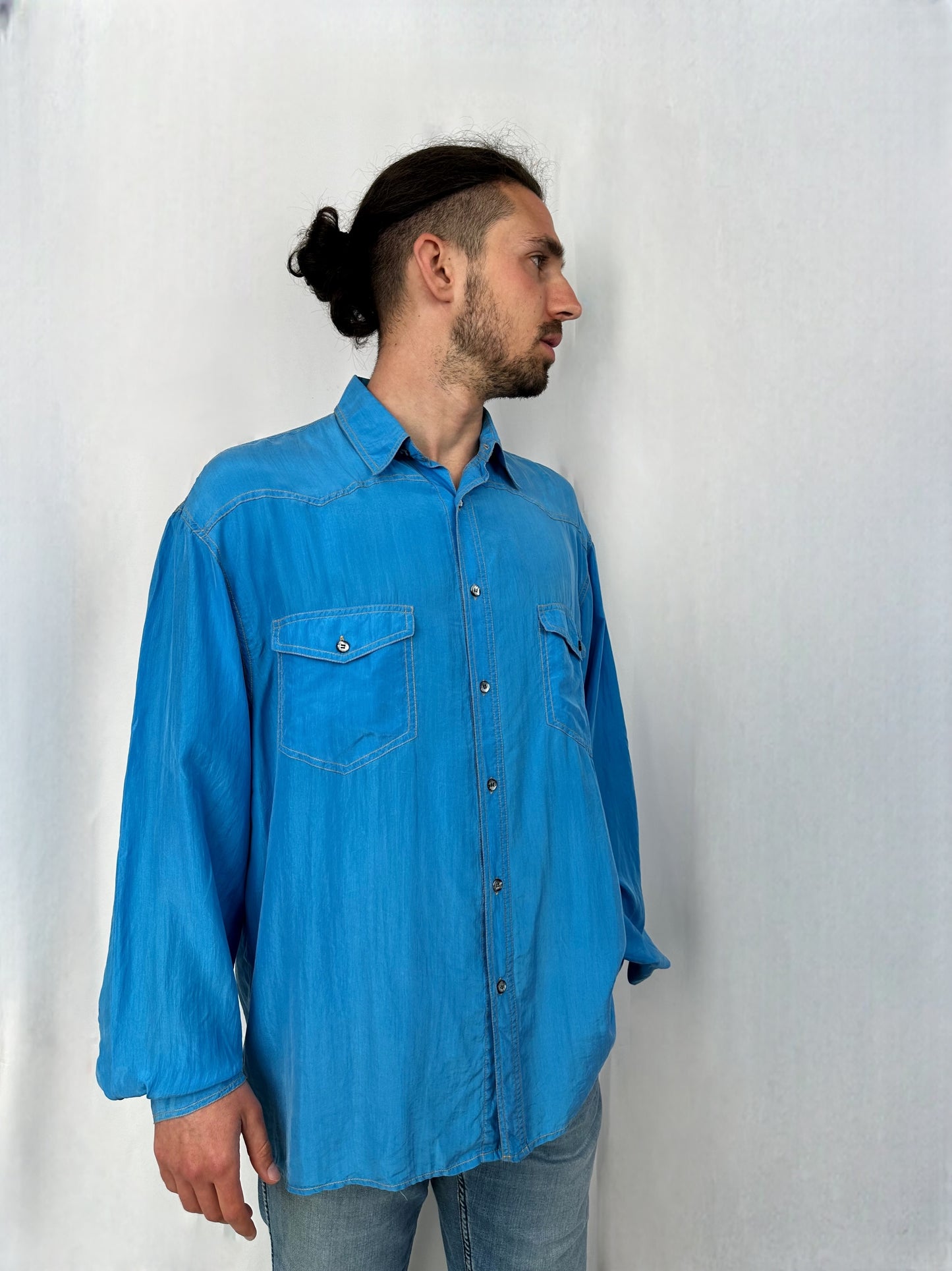 Camicia in pura seta Litrico